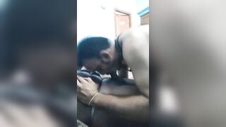 Hot gay daddy sucking and making a man cum hard