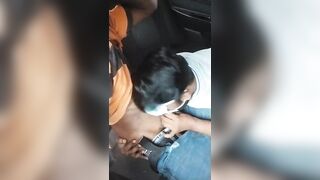 Car blowjob fun with a slutty hot stranger