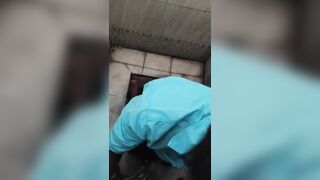 Toilet gay fun between horny and wild strangers