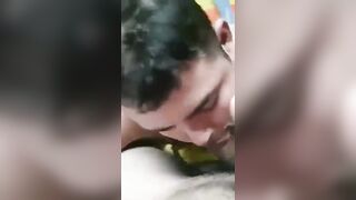 Slutty sucker boy loving a big hard dick eagerly