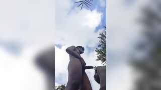 Outdoor face fucking of a slutty gay stranger