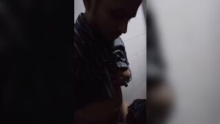 Toilet gay blowjob with a slutty wild twink