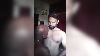 Nipple sucking porno of muscular gay daddies