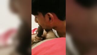 Kinky blowjob fun with a sexy moaning hot boy
