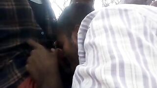 Outdoor oral sex with a horny hunk in lungi