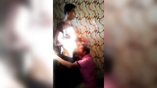 Public toilet blowjob by a horny Indian boy