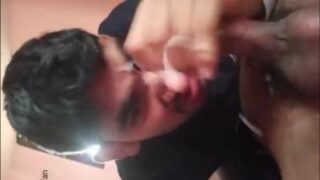 Kinky cum facial of a slutty young desi boy