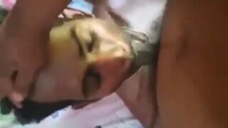 Face fucked boy enjoying a hot sucking action