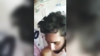 Face fucked boy enjoying a hot sucking action