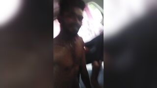 Car gay sex with a moaning twink boy