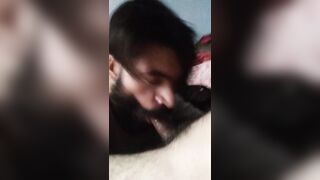 Delhi gay boy sucking off a horny hunk