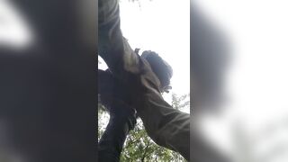 Outdoor gay fun between horny Indian strangers