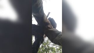 Outdoor gay fun between horny Indian strangers