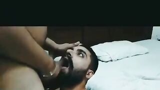 Cum eater slut gets fresh cum from top