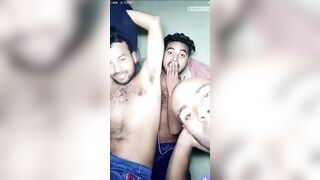 Three Indian boys enjoy gay fun on cam