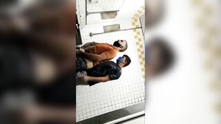 Horny gay strangers fucking in the toilet