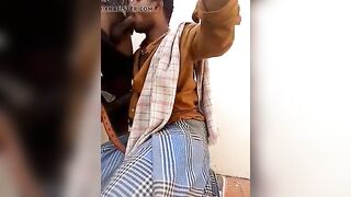 Outdoor dick suck by a slutty guy in lungi