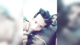 Indian gay brothers enjoying blowjob on cam