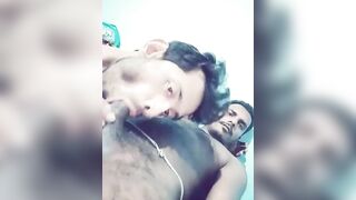 Indian gay brothers enjoying blowjob on cam