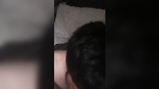 Slave gay boy sucking on a really long hard dick