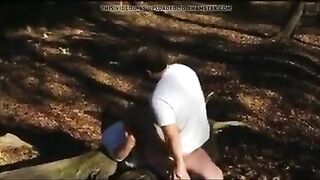 Gay bears fucking outdoors and sucking dick
