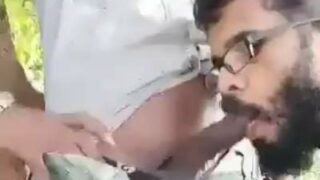 Cruising gay blowjob video of horny Indian men