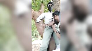 Cruising gay blowjob video of horny Indian men