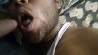 Mouth fuck gay video of Indian sucker
