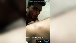 Indian gay boy sucking his brother's hard cock