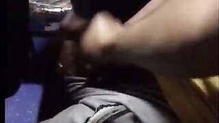 Bus handjob video of sexy gay hunk