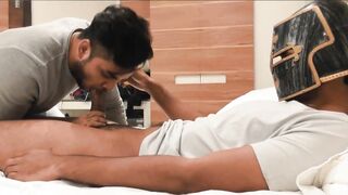 Indian gay porn of sexy sucker on big cock