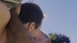 Forest an outdoor blowjob gay sex