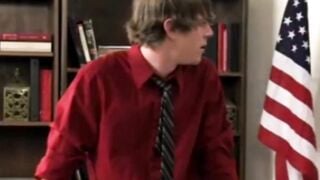 An American school threesome gay sex