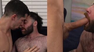 Handsome guy hot beautiful blowjob