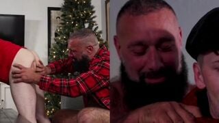 Uncles enjoy xmas sex with nephew