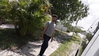 Gay fuck in the running car