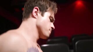 Two friends enjoy gay sex in movie date