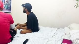 Two friends bets for gay sex while gaming