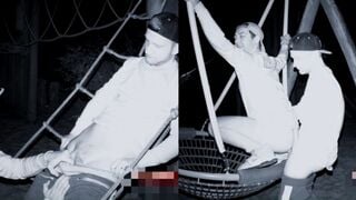 Outdoor midnight hot anal sex