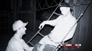 Outdoor midnight hot anal sex