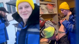 Russian workers secret gay sex with cold