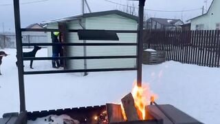 Russian workers secret gay sex with cold