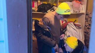 Russian workers secret gay sex with cold