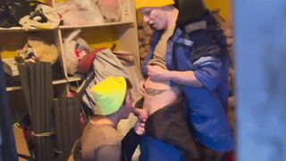 Russian workers secret gay sex with cold