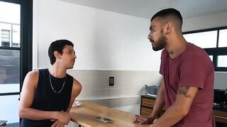 Two Italian men has rough sex in bed