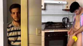 Young brother spy neighbhor big cock