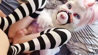 Cosplay sex of two sheboys sex video