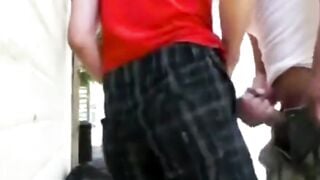 Ass fucking in the public place