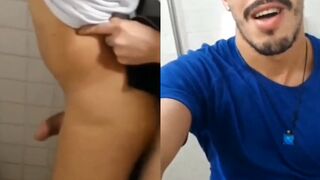 Muslim foreign workers fucks in the toilet