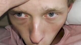 Big brother teach blowjob to his sleeping stepbrother